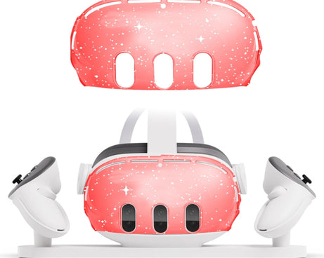 For Meta Quest 3 PC Protective Shell, 7 In 1 (Glitter Transparent), 7 In 1 (Glitter Transparent Blue), 7 In 1 (Glitter Transparent Red), Single Shell (Glitter Transparent), Single Shell (Glitter Transparent Blue), Single Shell (Glitter Transparent Red)