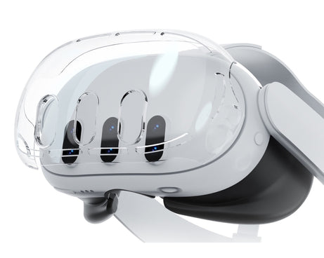 For Meta Quest 3 PC Protective Shell, 7 In 1 (Glitter Transparent), 7 In 1 (Glitter Transparent Blue), 7 In 1 (Glitter Transparent Red), Single Shell (Glitter Transparent), Single Shell (Glitter Transparent Blue), Single Shell (Glitter Transparent Red)