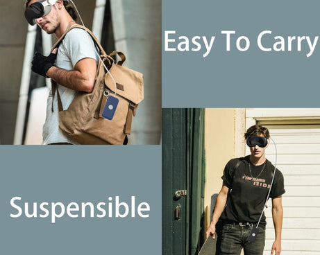 For Apple Vision Pro Accessories Power Protective Case Battery Silicone Storage Shell, Black, Pink, Deep Blue