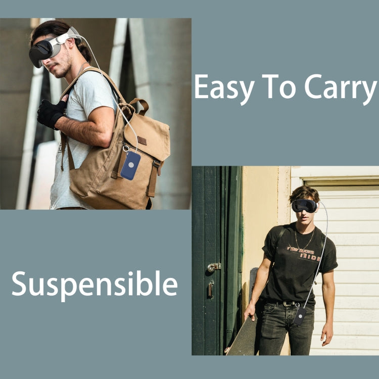 For Apple Vision Pro Accessories Power Protective Case Battery Silicone Storage Shell, Black, Pink, Deep Blue