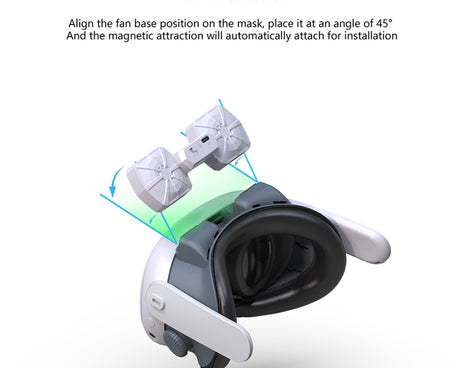 For Meta Quest 3 Air Circulation Heat Dissipation Replacement Mask With Fan Anti-Fogging VR Mask Accessories, With Fan