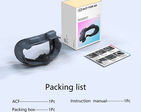 For Meta Quest 3 Adjustable Replacement Eye Mask VR Blackout Soft Replacement Face Mask Set, Without Fan