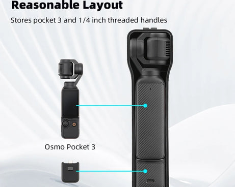 For DJI OSMO POCKET 3 BRDRC Waterproof Storage Box Protective Shell  With Lanyard