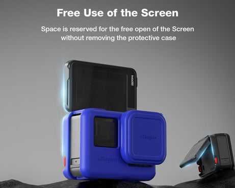 aMagisn Silicone Protection Case Sports Camera Protection Accessories, For Insta360 Ace Pro (Black), For Insta360 Ace Pro (Blue), For Insta360 Ace (Black), For Insta360 Ace (Blue)