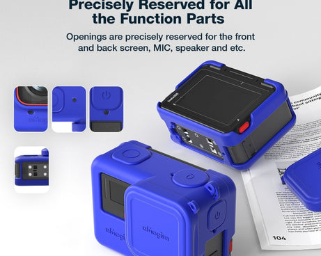 aMagisn Silicone Protection Case Sports Camera Protection Accessories, For Insta360 Ace Pro (Black), For Insta360 Ace Pro (Blue), For Insta360 Ace (Black), For Insta360 Ace (Blue)