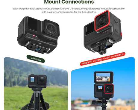 For Insta360 Ace / Ace Pro / X5 aMagisn Metal Magnetic Quick Release Sports Camera Accessories