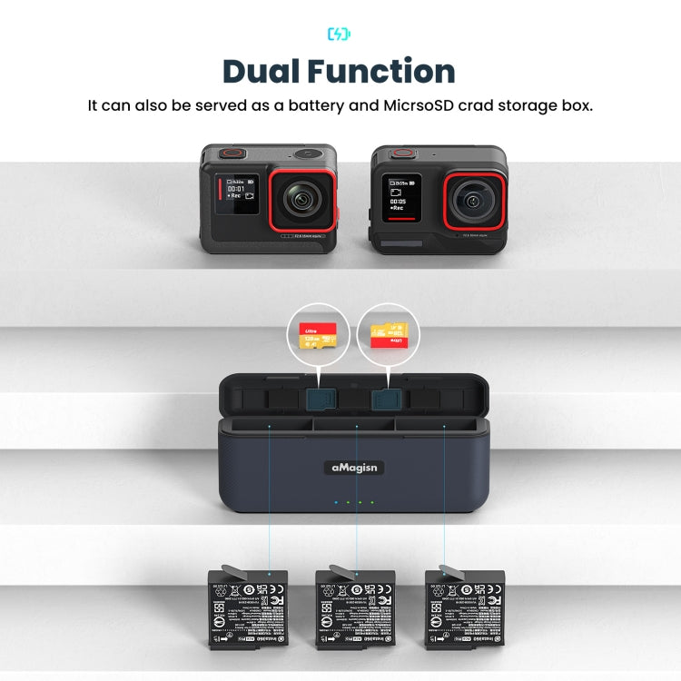 For Insta360 Ace / Ace Pro aMagisn Fast Charging Case Camera Charger Accessories, For Insta360 Ace / Ace Pro