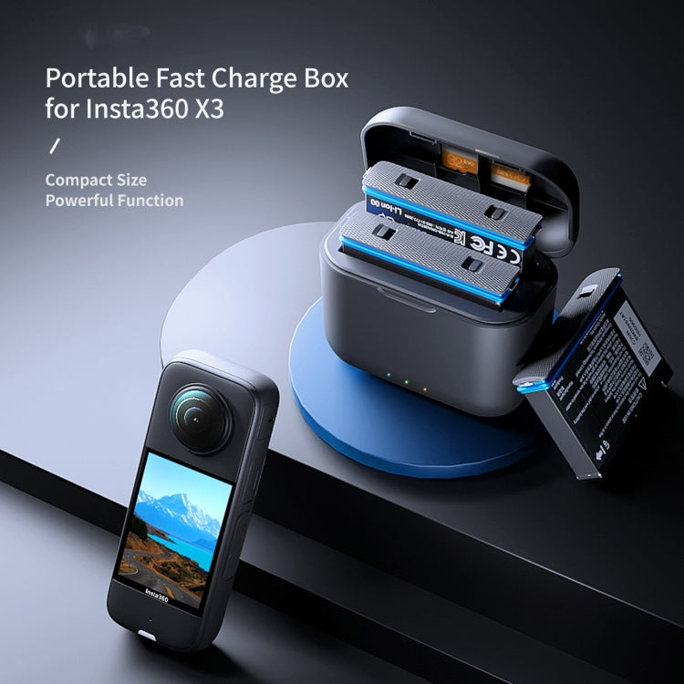For Insta360 X3 aMagisn Battery Fast Charging Box, For Insta360 X3