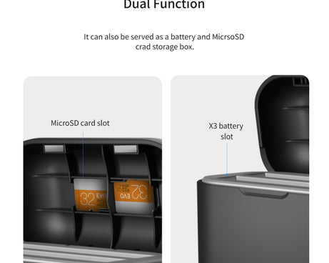 For Insta360 X3 aMagisn Battery Fast Charging Box, For Insta360 X3