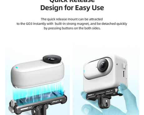 For Insta360 GO 3 / 3S aMagisn Magnetic Fast Disassembly Bottom Seat Bracket Sports Camera Accessories