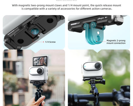 For Insta360 GO 3 / 3S aMagisn Magnetic Fast Disassembly Bottom Seat Bracket Sports Camera Accessories