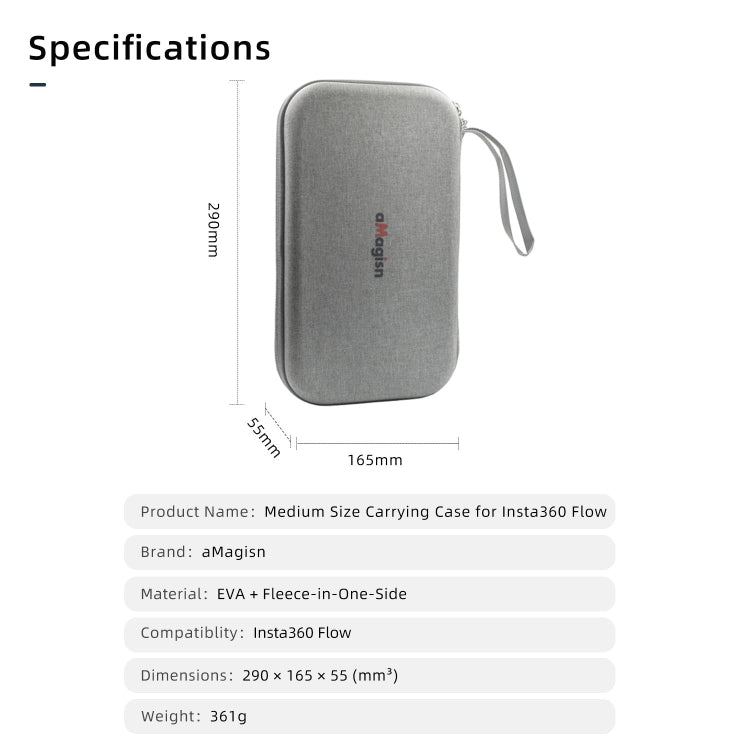 For Insta360 Flow aMagisn Medium Organizer Bag Gimbal Protector, For Insta360 Flow