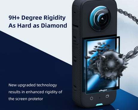For Insta360 X3 aMagisn Screen Tempered Film Protection Sports Camera Accessories, 1set, 2sets