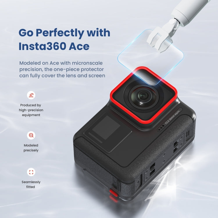 For Insta360 ACE aMagisn Tempered Film Protective Stickers Sports Camera Accessories, 3 In 1, 6 In 1
