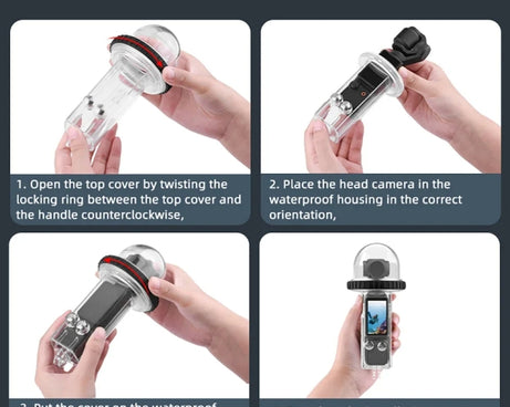 For DJI Osmo Pocket 3 BRDRC 40m Depth Waterproof Case Diving Housing Cover