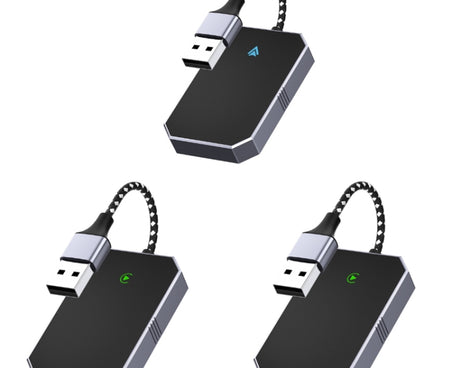 Car Carplay Box Wired to Wireless Bluetooth Adapter, For Android, For IOS, 2 in 1