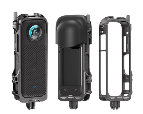 For Insta360 X4 AMagisn Metal Protective Housing Frame 2 Claws Rabbit Cage