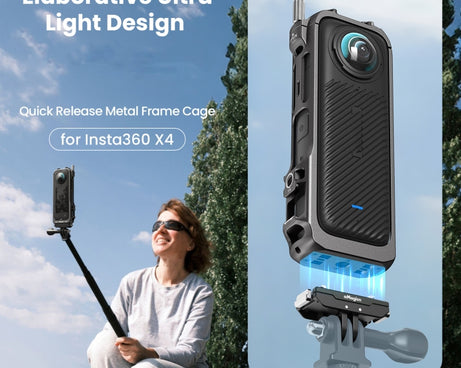 For Insta360 X4 aMagisn Metal Protective Housing Frame Quick Release Version