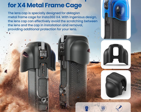 For Insta360 X4 aMagisn Metal Protective Housing Frame Quick Release Version