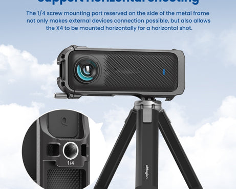 For Insta360 X4 aMagisn Metal Protective Housing Frame Quick Release Version