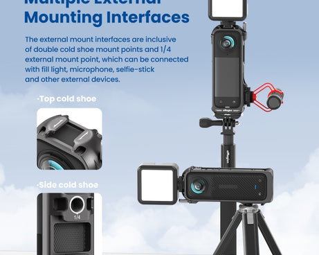 For Insta360 X4 aMagisn Metal Protective Housing Frame Quick Release Version