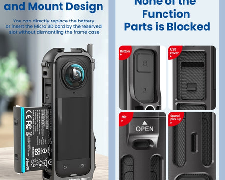 For Insta360 X4 aMagisn Metal Protective Housing Frame Quick Release Version