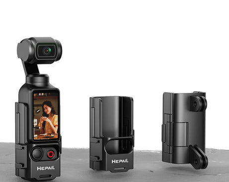 For DJI Osmo Pocket 3 HEPAIL Extended Adapter Protective Bezel Extension Handle Cold Shoe Adapter Bracket