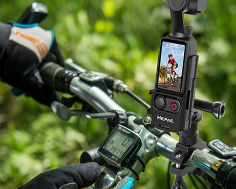 For DJI Osmo Pocket 3 HEPAIL Extended Adapter Protective Bezel Extension Handle Cold Shoe Adapter Bracket