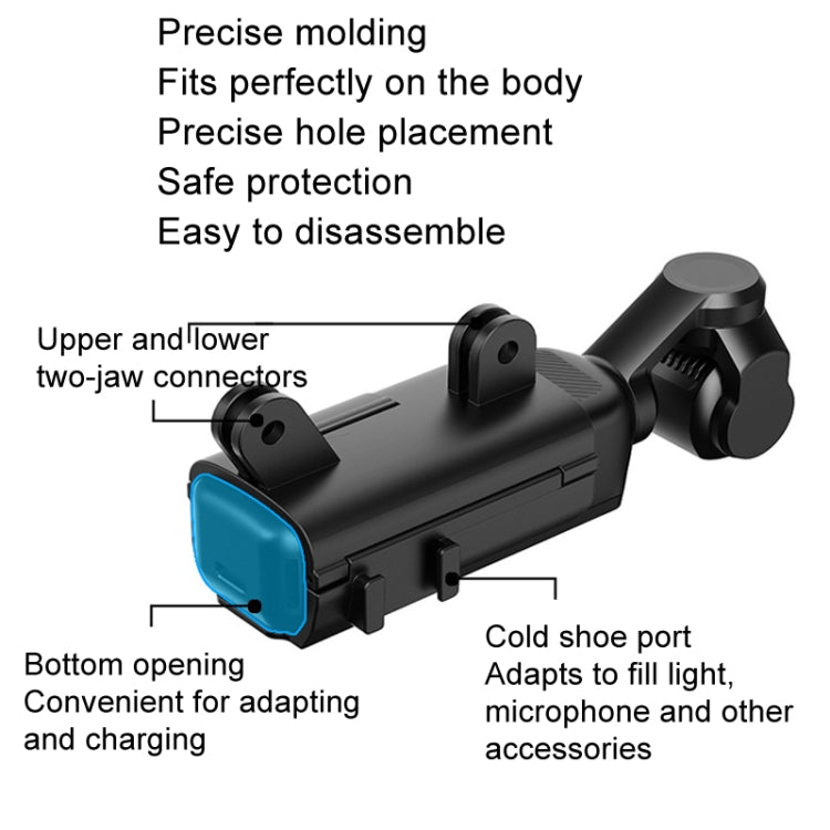 For DJI Osmo Pocket 3 HEPAIL Extended Adapter Protective Bezel Extension Handle Cold Shoe Adapter Bracket