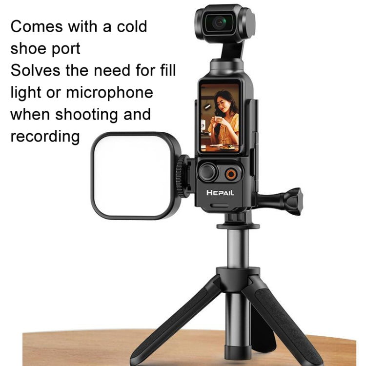 For DJI Osmo Pocket 3 HEPAIL Extended Adapter Protective Bezel Extension Handle Cold Shoe Adapter Bracket