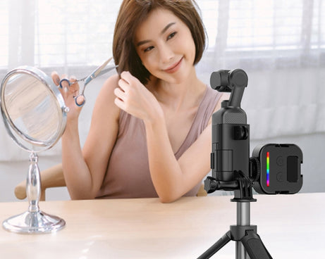 For DJI Osmo Pocket 3 HEPAIL Extended Adapter Protective Bezel Extension Handle Cold Shoe Adapter Bracket