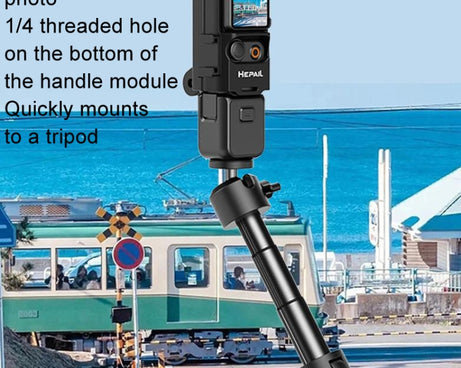 For DJI Osmo Pocket 3 HEPAIL Extended Adapter Protective Bezel Extension Handle Cold Shoe Adapter Bracket