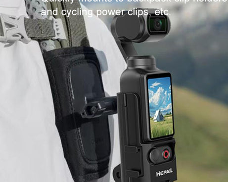 For DJI Osmo Pocket 3 HEPAIL Extended Adapter Protective Bezel Extension Handle Cold Shoe Adapter Bracket