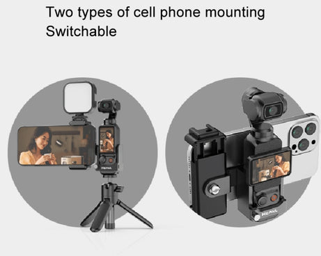 For DJI OSMO Pocket 3 HEPAIL Extended Phone Holder Adapter Protection Bezel