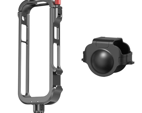 For Insta360 X4 Metal Frame Action Camera Rabbit Cage Expansion Bracket