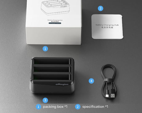 For Insta360 X4 AMagisn Battery Charger Charging Seat Camera Accessories, For Insta360 X4