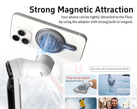 For Insta360 Flow aMagisn Gimbal Magnetic Adapter MagSafe Sports Camera Accessories
