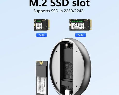 Blueendless M3N Magnetic M.2 2230 / 2242 NVMe SSD Enclosure 10Gbps Type-C USB3.1 SSD Case For Mobile Phone, M3N