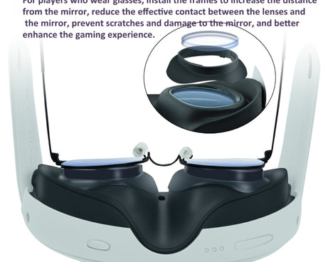 For Meta Quest 3 VR Glasses Lens Protector Frame to Prevent Your Glasses from Scratching VR Lenses
