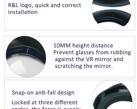 For Meta Quest 3 VR Glasses Lens Protector Frame to Prevent Your Glasses from Scratching VR Lenses