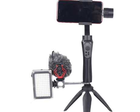 Cimapro CPT-3 Three-headed Hot Boot Bracket Adapter Mount LED Mic On Gimbal, 2