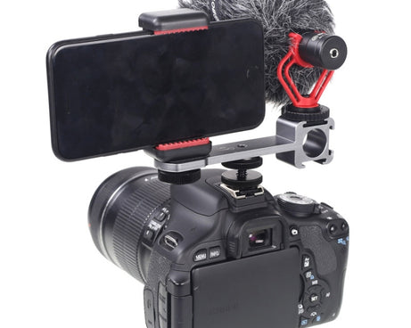 Cimapro CPT-3 Three-headed Hot Boot Bracket Adapter Mount LED Mic On Gimbal, 2