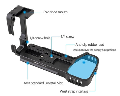 For Sony A7R4 / A7M4 Camera XILETU L-Type Quick Release Plate Shooting Expansion Bracket Cage