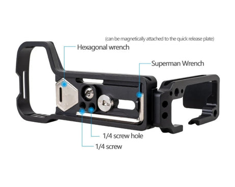 For Sony A7R4 / A7M4 Camera XILETU L-Type Quick Release Plate Shooting Expansion Bracket Cage