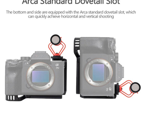 For Sony A7R4 / A7M4 Camera XILETU L-Type Quick Release Plate Shooting Expansion Bracket Cage