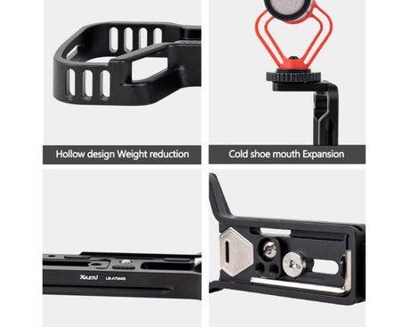 For Sony A7R4 / A7M4 Camera XILETU L-Type Quick Release Plate Shooting Expansion Bracket Cage