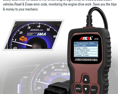Ancel JOBD+EOBD/OBD-II Car Error Code Diagnostic scanner