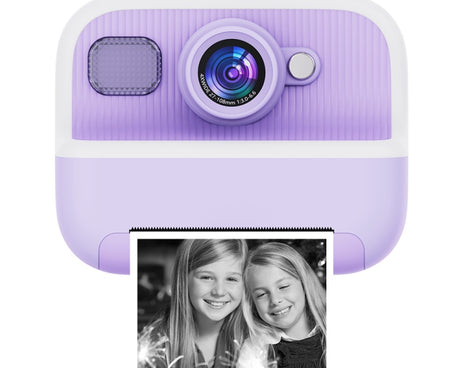 M8 2.4-Inch 1080P HD 2400W Pixel Dual-Camera Children Thermal Printing Camera, Pink, Blue, Purple, Pink+32GB, Blue+32GB, Purple+32GB