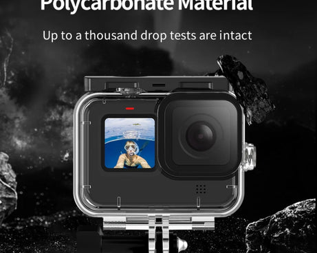 TELESIN GP-WTP-901 45m Diving Shell, For GoPro HERO12 Black / HERO11 Black / HERO10 Black / HERO9 Black, Single Shell, Shell+Filter Set