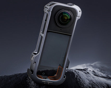 For Insta360 X4 PGYTECH P-55A-010 Metal Rabbit Cage Aluminum Expanding Protective Bezel With Lens Case